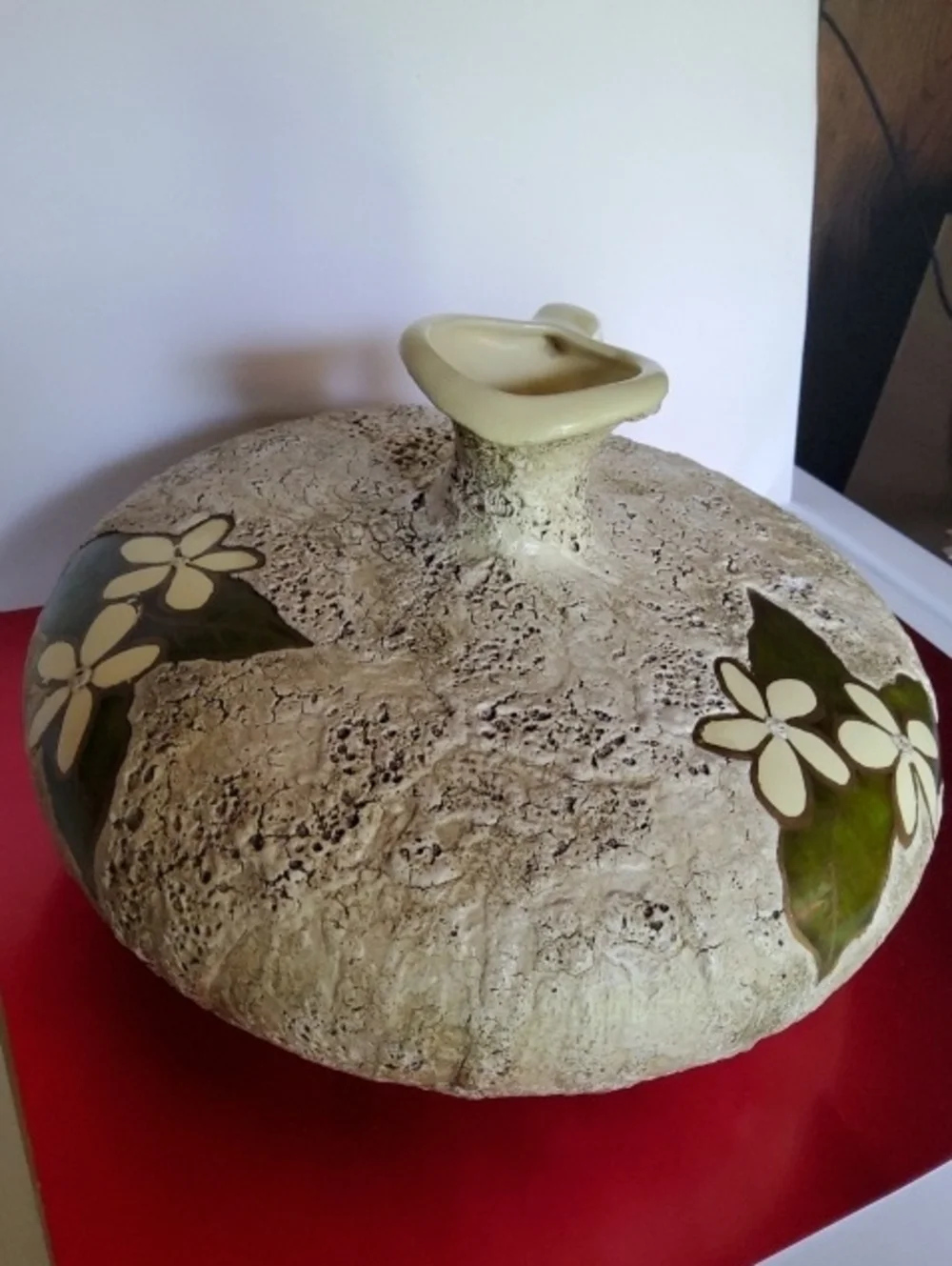 Mid-century Modern Sand Glaze Ewer Pottery